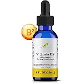 Herb-Science Vitamin B2 Supplement - Riboflavin Drops Liquid Extract - for Headache Relief, Natural Energy - Support for Hair, Skin, Nail Health,Collagen Production - Non-Alcoholic - 1 Fl.oz.
