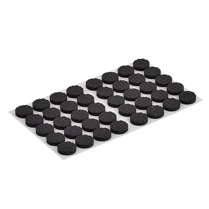 Sellify EVA Floor Furniture Round Non-slip Cover Protective Pad 15mm Dia 40 Pcs Black