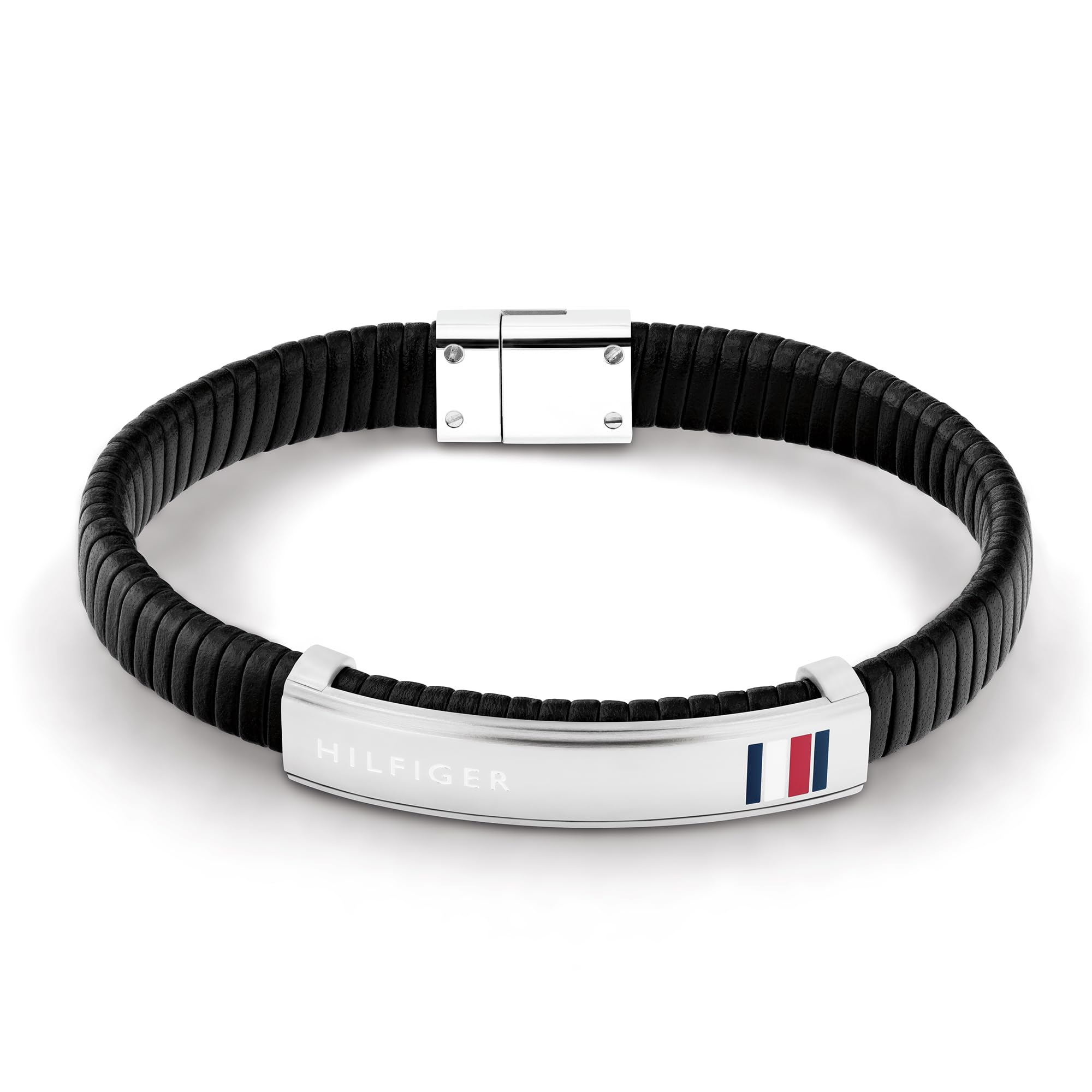 Tommy Hilfiger Jewelry Men's Leather Bracelet Black - 2790349