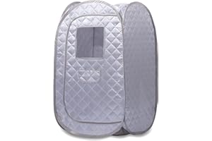Smartmak Portable Sauna Tent, Foldable One Person Full Body Spa for Detox Therapy Without Steamer - Grey