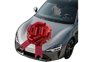 Ailuka Big Car Bow - 16 Inch Giant Red Bow for Presents, Bikes - Perfect for Birthdays, Christmas, Graduations, Anniversaries, Parties & More (1 Pack)