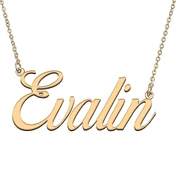 HUAN XUN Customized Custom Simple Any Name Necklace
