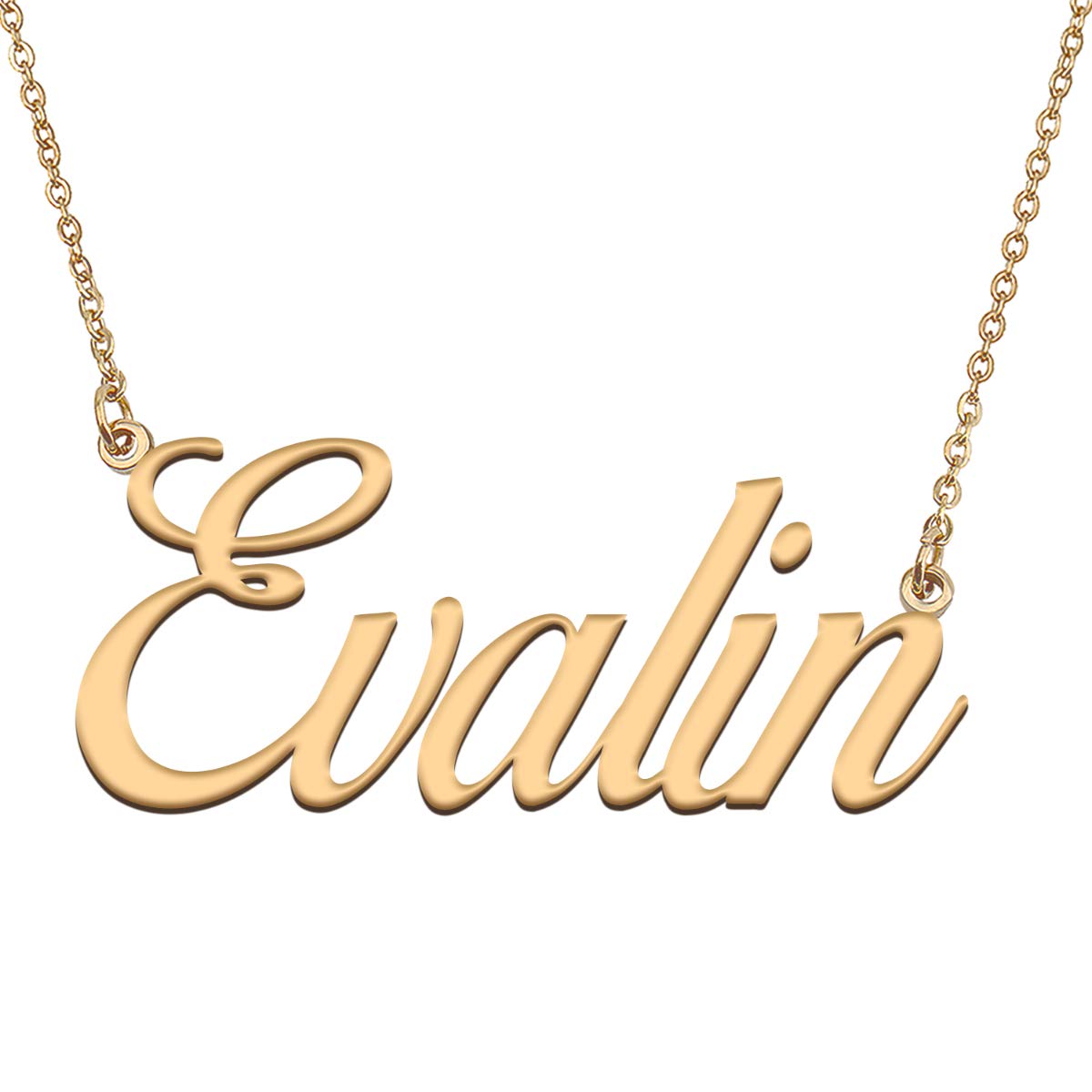 HUAN XUN Customized Custom Simple Any Name Necklace