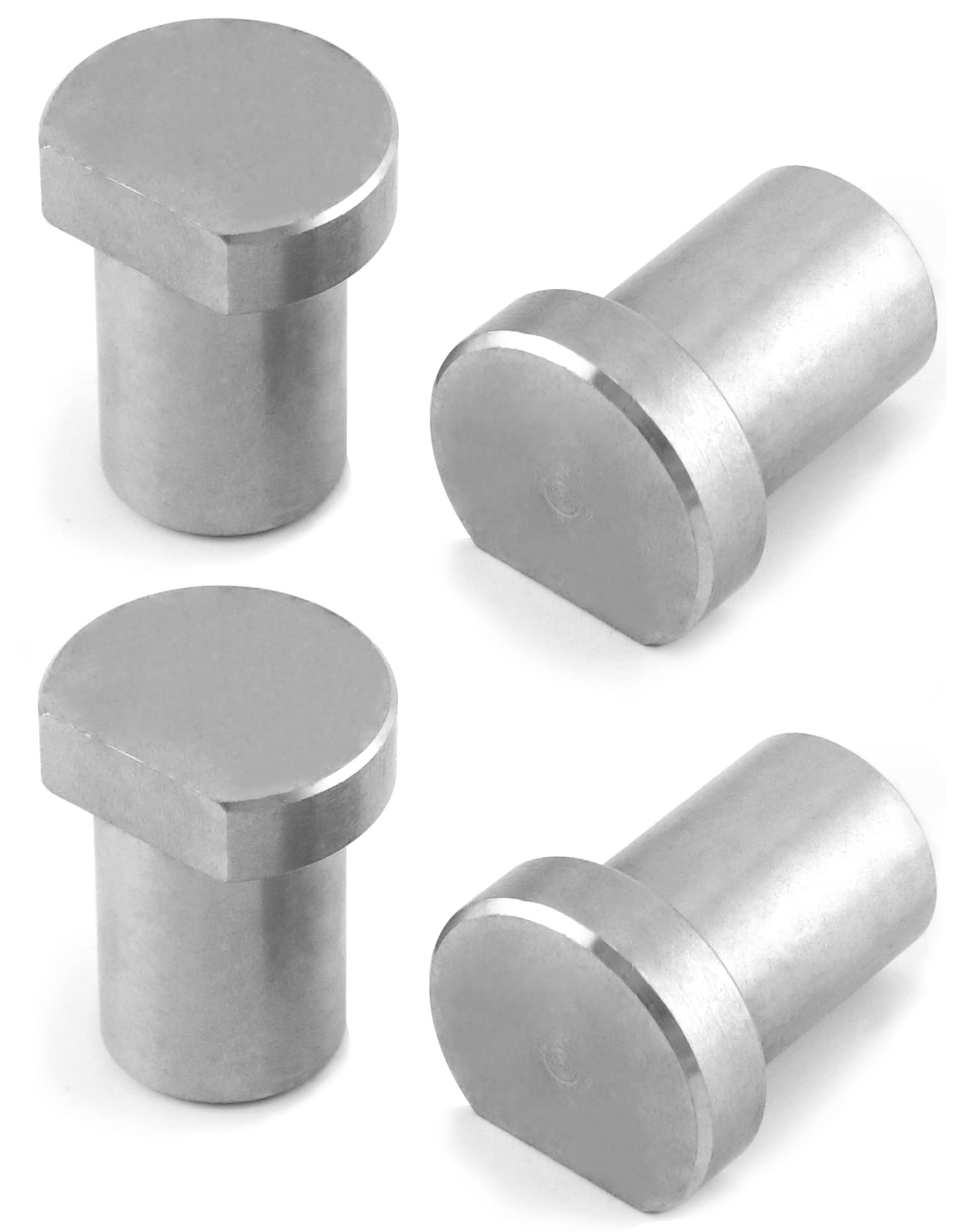 QWORK® 4 Pcs Bench Dogs Stainless Steel Work Bench Spares for Workbench Positioning Planing Fit for 20mm Hole