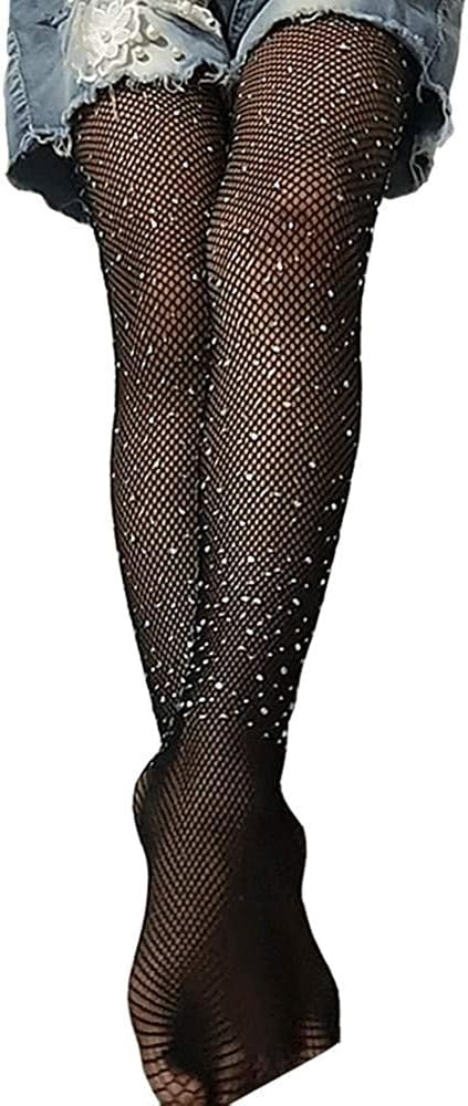 AyalinggoToddler Kids Little Girls Fishnet Stockings Sparkle Tights Glitter Bling Legging Mesh Socks Fashion Holiday Outfits