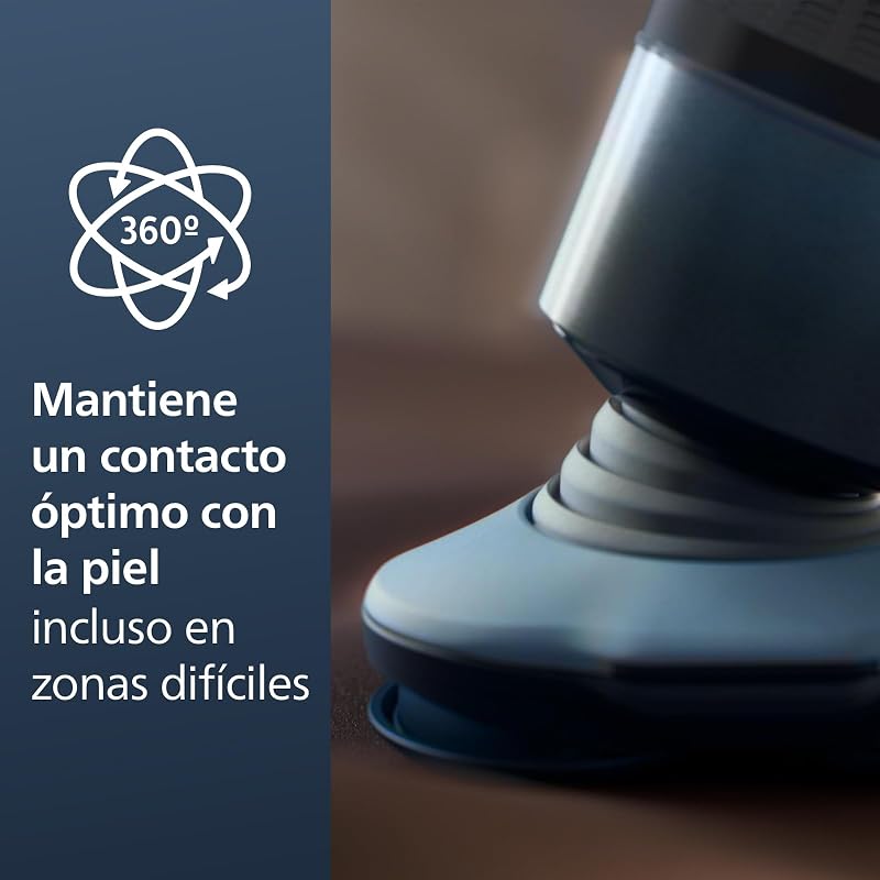 Serie X5000 Afeitadora Eléctrica Hombre, Máquina de Afeitar Barba, 27 cuchillas, Cuida la piel, Cabezal flexible 360º, 50min de uso, En Seco y Húmedo, Recargable, X5004/00, Plata