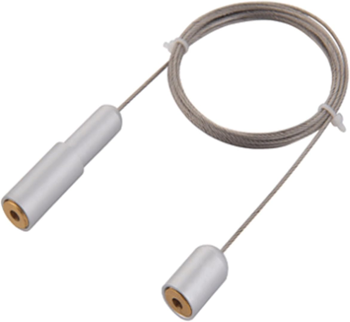 Ceiling to Floor Wall Cable System Kit with 2 fixtures and 3m Long Steel Cable for Ceiling Hanging Cable System