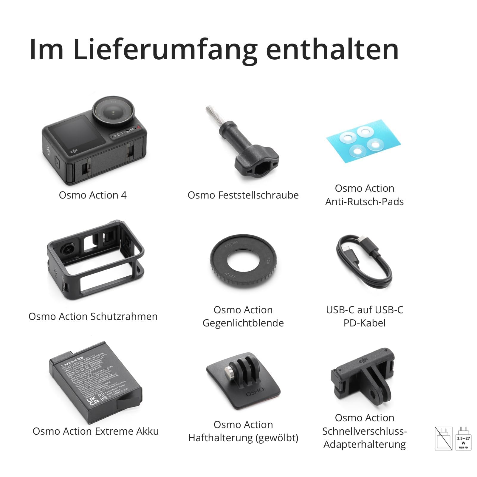 DJI Osmo Action 4 Standard-Combo, 4K/120fps Action Cam mit 1/1,3-Zoll-Sensor, Unterwasserkamera, Atemberaubende Low-Light-Aufnahmen, 10-Bit und D-Log M-Farbleistung, Langlebiger 1.770 mAh Akku 8