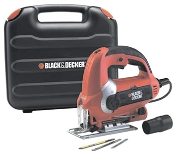 BLACK+DECKER KS900EKX 600W Variable Speed Slightline Autoselect Pendulum Jigsaw with Kitbox and 10 blades included