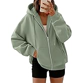 Trendy Queen Womens Zip Up Hoodies 2026 Oversized Sweatshirt