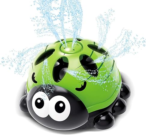 Amazon Superjunior風呂おもちゃ 赤ちゃん 水スプレーおもちゃ てんとう虫 水遊び おもちゃ お風呂 浴室回転ウォータージェットロケット水シャワーおもちゃ バスタイム楽しい グリーン お風呂用おもちゃ おもちゃ