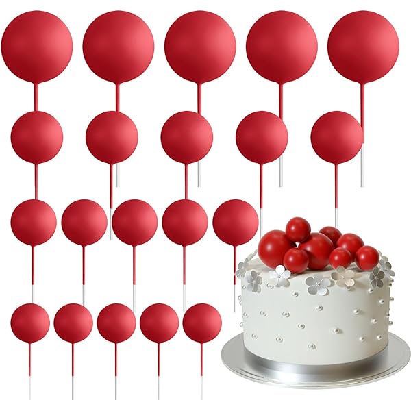 Balle Gâteau Topper, 26 PCS Mini Boule Decoration Gateau Cupcake Top Mousse Boule DIY Balle Gâteau Topper Or Noir Boule De Décoration De Gâteau Pour Fête D' Anniversaire Baby Shower Decor