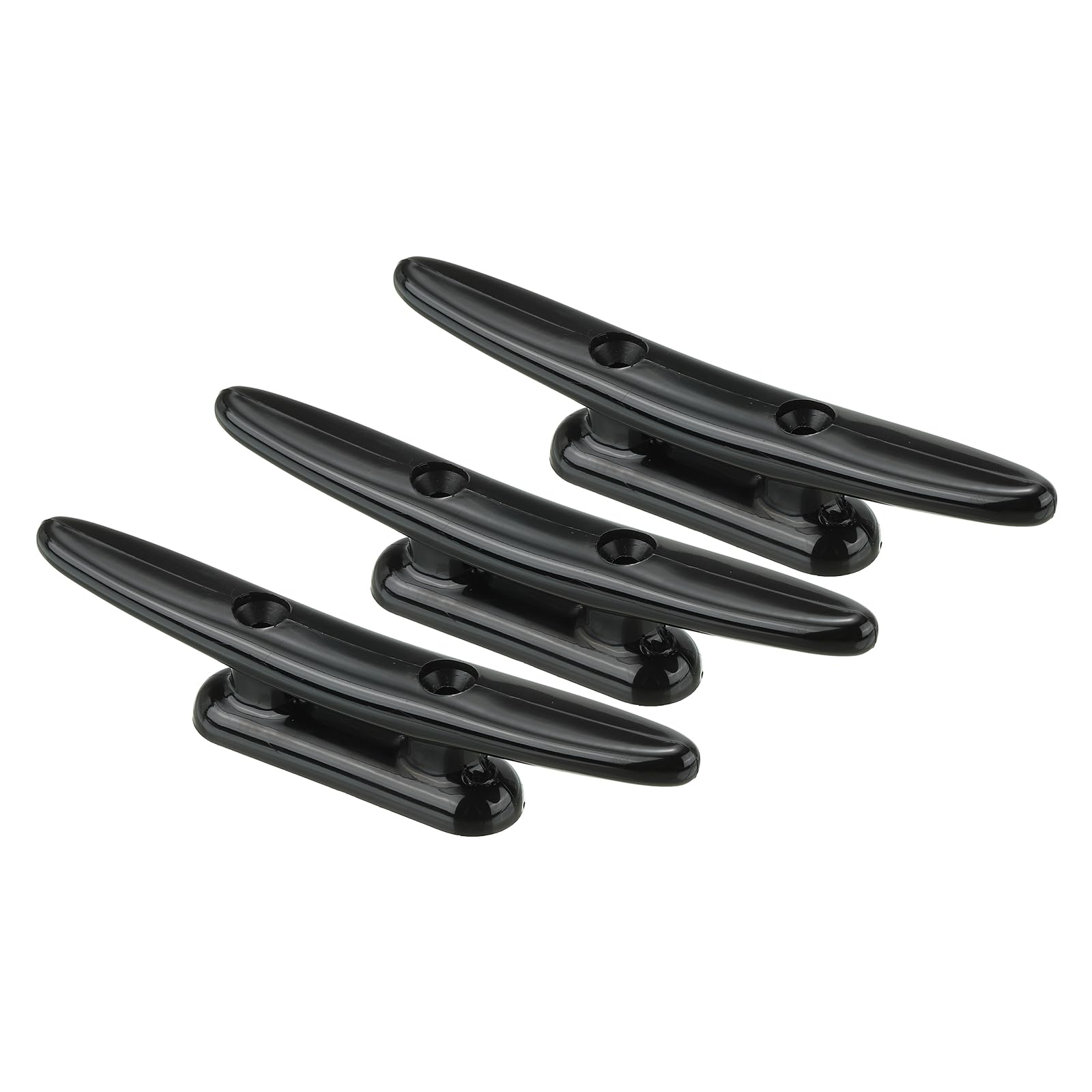 PATIKIL 5 Inch Nylon Boat Dock Cleat 3 Pack Kayak Small Rope Tie Cleat Dock for Marine Deck Boats Canoes Kayaks, Decor, Black