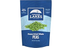 Thousand Lakes Freeze Dried Vegetables - Whole Peas 3.5 ounces | 100% Peas | No Salt Added | No Preservatives