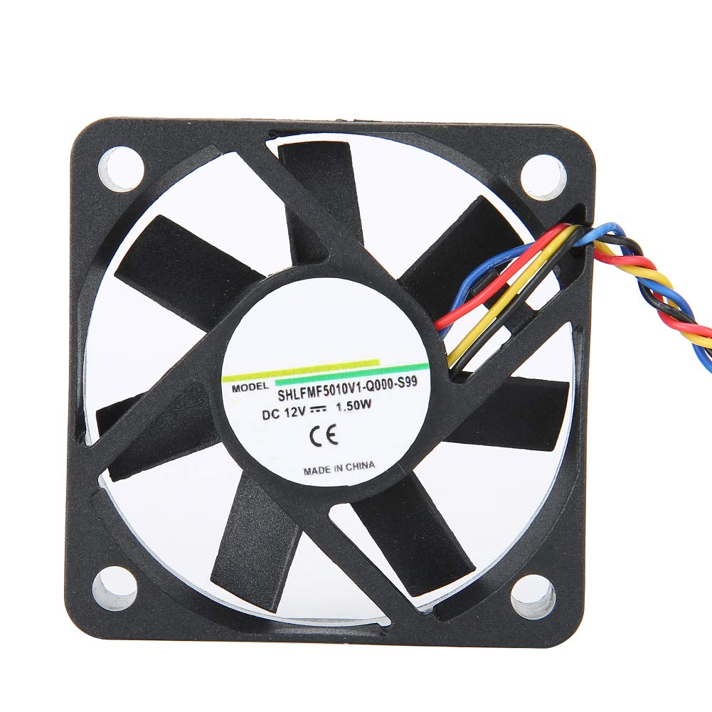Zunate 50mm 12V PC Cooling Fan 4PIN Heat Sink Fan 3800RPM High Speed Airflow for Injection Molding Frames SHLFM5010V1-Q000-S99