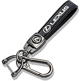 BFIVEANTE Leather car Keychain Set for Lexus ES350 GS350 GS300h GS450h is300 es350 ls460 rx350 NX300h Men and Women Family Present Keychain Key Ring Lanyard Accessories (Black)