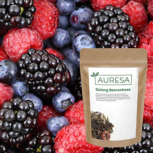 AURESA Oolong Tee Beerenhexe | Teemischung mit getrockneten Beeren | Oolongtee kombiniert mit grünem Tee – Bild 4