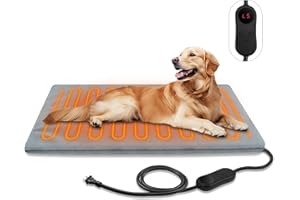 AFDUV Pet Heating Pads for Cats & Dogs Outdoor, 27.5x15.7inches Dog Cat Heating Pad Bed Outdoor Waterprooof, Warming Heated Cat Dog Bed Blanket Outdoor, Heated Pet Mat, Gifts for Cats Dogs in Winter