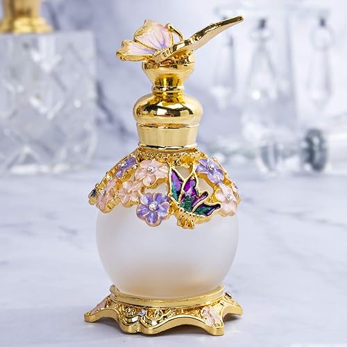 YU FENG 15ML Vintage Butterfly Decorative Perfume Bottles Empty