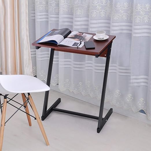 Homfa Sofa Table End Table Tv Tray Z Shape Bamboo Snack Laptop Desk Night Stand Couch