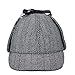 Sherlock Holmes Hat,Deerstalker Hat Classic Cos Play for Adults and Children, Grey, Large