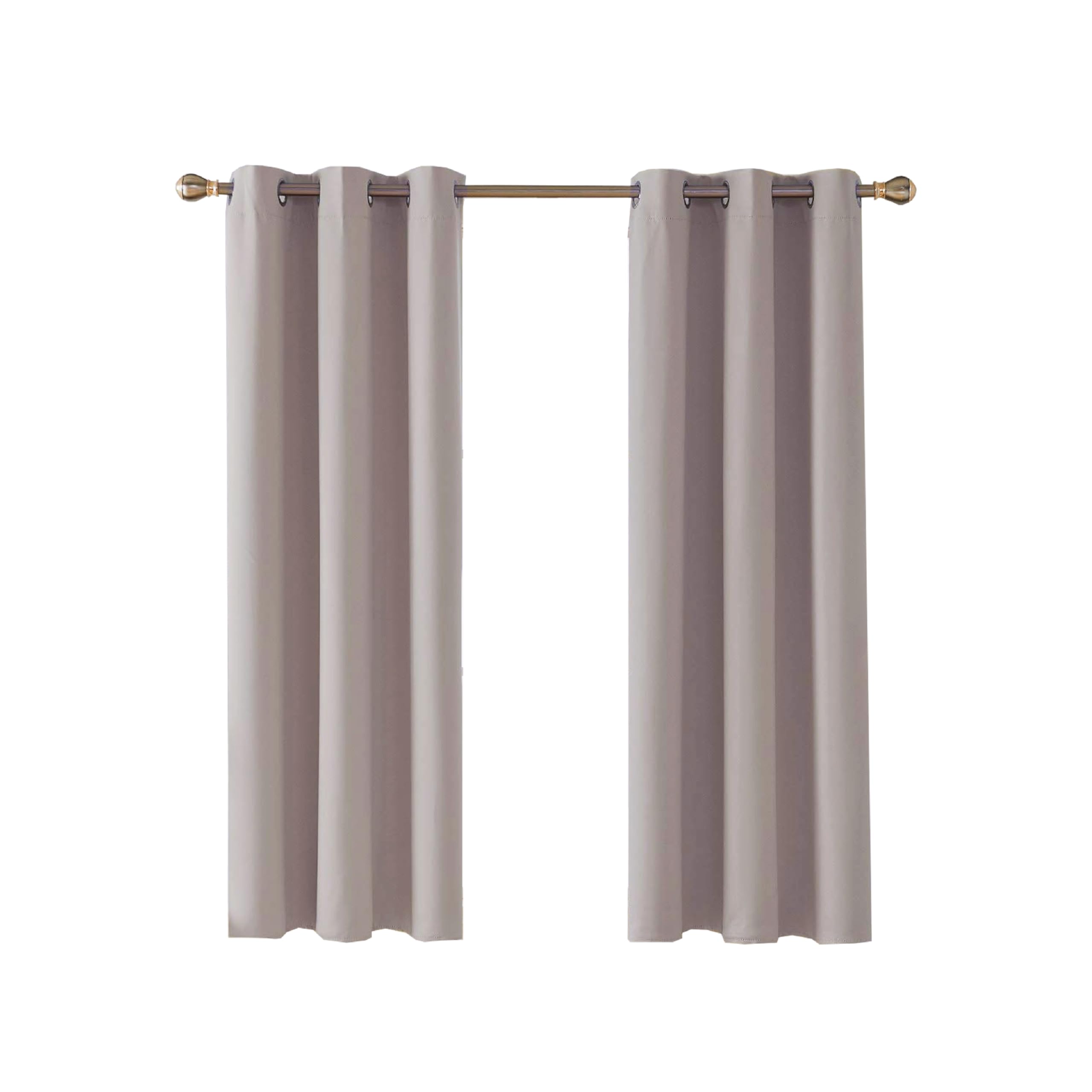 Home In Style 4U Thermal Insulated Blackout Curtains for Bedroom Windows Silver Grey Curtains 46" width x 54" drop 2 Panels, Ring Top Eyelet Super Soft Blackout Eyelet Curtains for Living Room