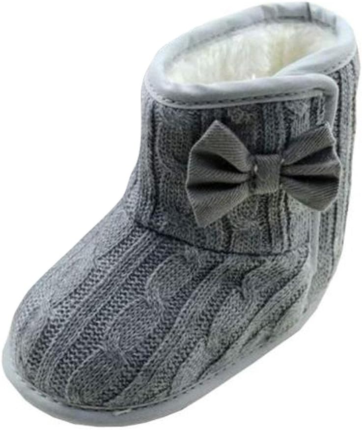 PLOT Clearance Newborn Winter Warm Shoes Boots Baby Bowknot Casual Shoe On Sale(Toddler/Little Kid)