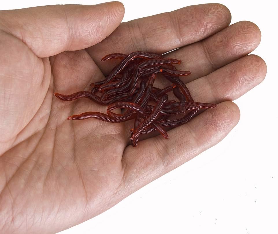 BeeSpring 100PCS Worms Soft Fishing Lure Baits : Sports & Outdoors