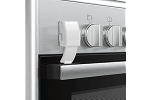 CLYMENE Improved Oven Door Lock Child Safety, Oven Front Lock Baby Proof, Heat-Resistant & Easy to Install, 1 Pack (White)