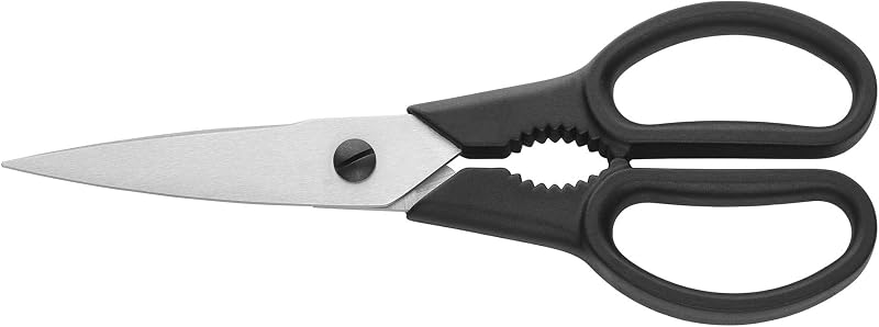 Twin L forbici da cucina professionali multiuso, 20 cm, acciaio speciale inox, forbici da cucina per destrimani e mancini, nero