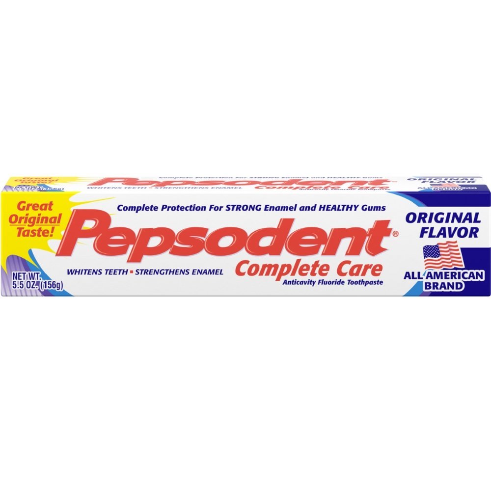 Pepsodent Complete Care Toothpaste Original Flavor, 5.5 oz, (Pack of 4)