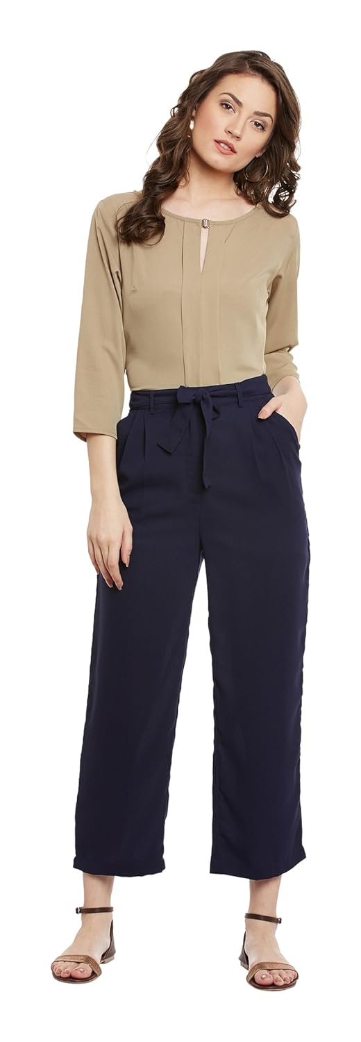 bohobi solid women's high-waist culottes