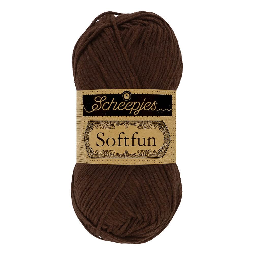 Scheepjes - Scheepjes Softfun 2623 Chocolate Yarn - 1x50g — image 1