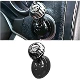 Zpana Car Joystick Push to Start Button Cover, Carbon Fiber Black | Carbon Fiber Metal Push Start Button Cover, Engine Start Stop Rocker Protector, One Touch Ignition, Vehicle Accessory
