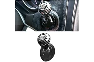 Zpana Car Joystick Push to Start Button Cover, Carbon Fiber Cool Metal Vehicle Engine Starter Stop Button Rocker, Auto Interior One-Touch Push to Start Protector, Universal for Vehicles