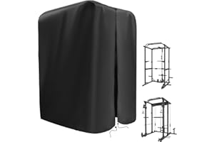 Guisong Gym Rack Cover with Waterproof Zipper, Protective Cover for Squat Rack/Weight Lifting Rack/Home Gym Workout Equipment-Indoor or Outdoor