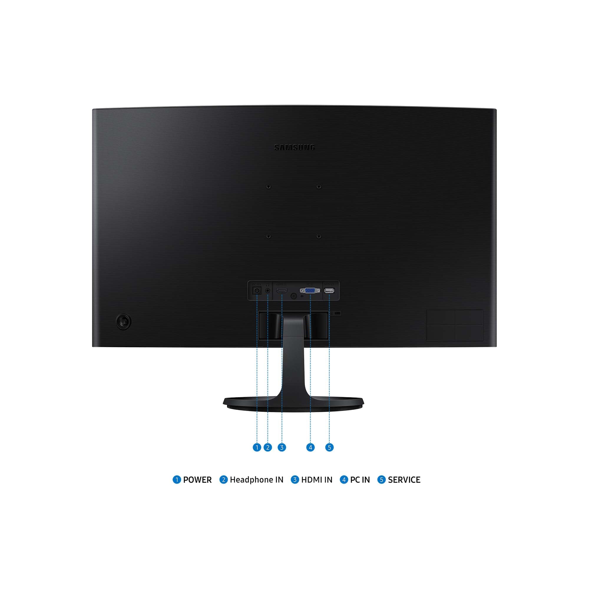 Samsung S36GD Essential Curved Monitor 27 Zoll, PC-Bildschirm mit VA-Panel, Full HD-Auflösung, 4 ms Reaktionszeit, Bildwiederholrate 100 Hz, Eco Saving Plus, Flicker Free, Schwarz, S27D364GAU