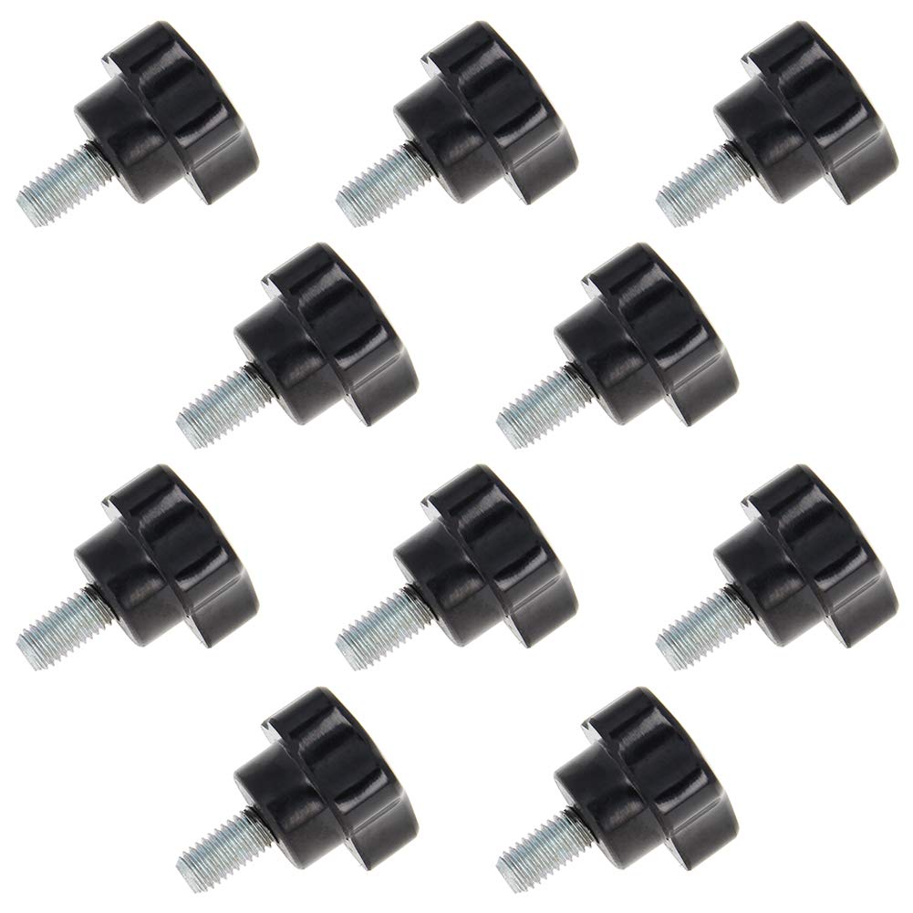 Othmro M8×15mm Male Thread Clamping Knobs Grip, 10pcs Thumb Screws Star Head Handle Knobs Tightening Screw Bakelite Knob