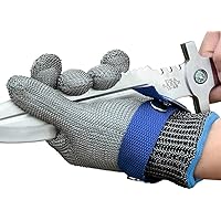 Schwer Level 9 Cut Resistant Glove Upgraded Cutting Glove Durable Rustproof Reliable Stainless Steel Mesh Metal Wire…