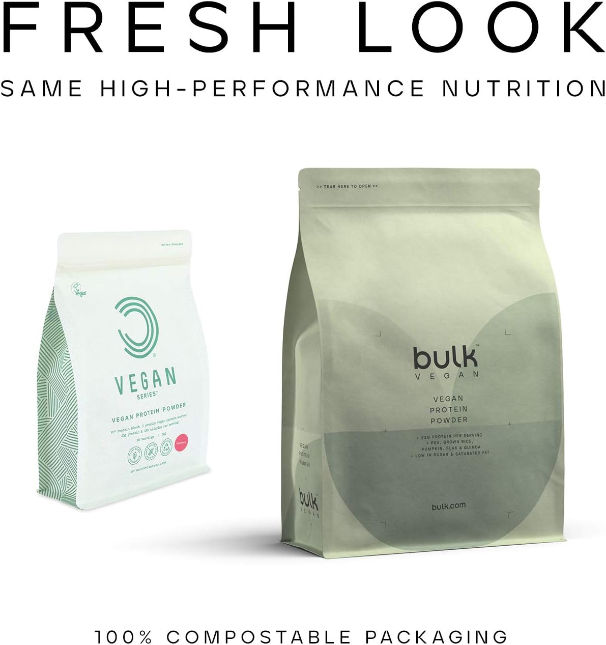 Bulk Vegan Protein Powder, Strawberry, 1 kg, Packaging May Vary, 1kg - Image 3