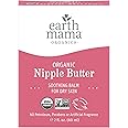 Organic Nipple Butter Breastfeeding Cream by Earth Mama | Lanolin-free, Safe for Nursing & Dry Skin, Non-GMO Project Verified