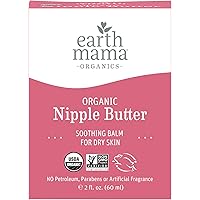 Organic Nipple Butter Breastfeeding Cream by Earth Mama | Lanolin-free, Safe for Nursing & Dry Skin, Non-GMO Project…