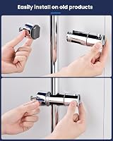 YEAUPE Shower Head Holder 360° Adjustable Chrome Plated 16-28mm Rail view 7