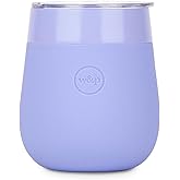 W&P Porter Insulated Glass, 11oz Lavender, Vacuum Insulated Stainless Steel with Ceramic Coating, Leak Proof, Dishwasher Safe