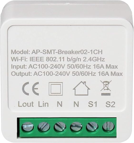 Gaetooely 16A Smart WiFi DIY Switch MDulo de AutomatizaciN del Hogar Inteligente Funciona con la AplicaciN Alexa Home Smart Life