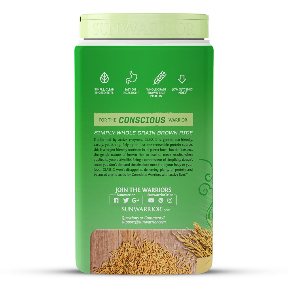 SUNWARRIOR Organic Brown Rice Protein Vanilla, 26.45 Ounce: Health & Personal Care