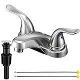 KPWATER Bathroom Sink Faucets 2/3 Hole,Brushed