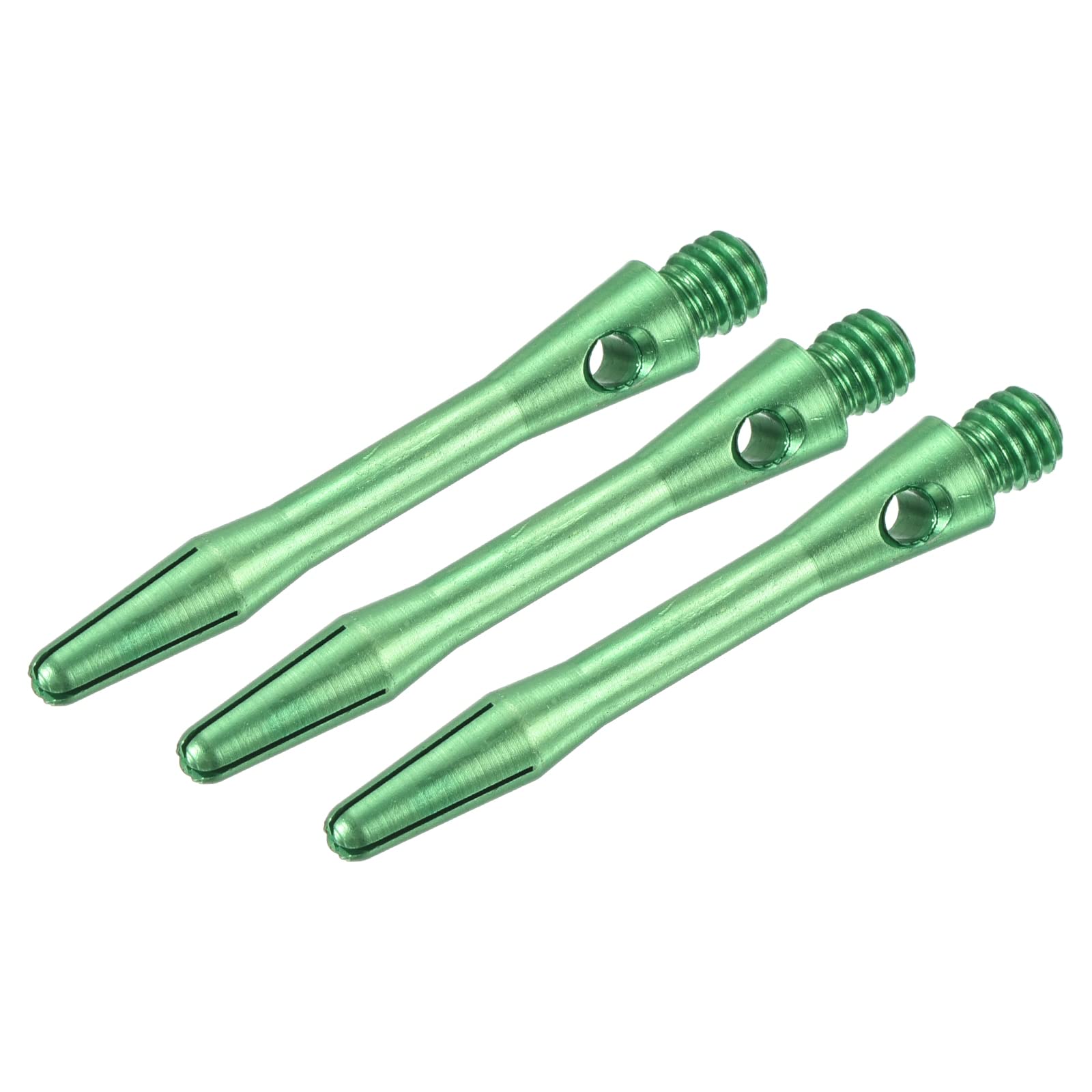 PATIKIL 35mm Aluminum Dart Shafts, Medium 2BA Thread Dart Stems Dart Accessories Throwing Fitting for Steel Tip - 3 Pack (Green)