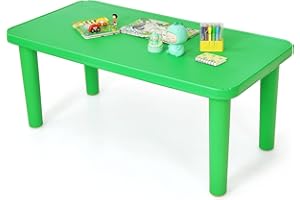 Costzon Kids Plastic Table, Portable Plastic Learn and Play Table for School Home Play Room, Activity Play Table
