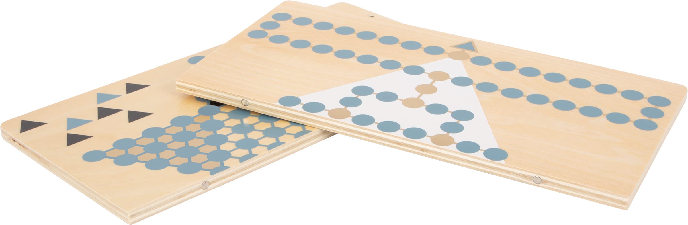 small foot Barrikade und Halma "Gold Edition" aus Holz, Gesellschaftsspiel für die ganze Familie, ab 6 Jahren, 12223 4
